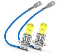 SOFOC H3 Ampoule PK22S 24V 100W Jaune Clair 4000K Phares Fourgonnette Feux Antibrouillard Avant 1500Lm +30% Luminosité Remplacement Direct Halogène 2Pcs