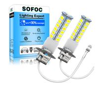 SOFOC H3 Bulb LED Headlight PK22S Blanc 2W 6V 12V 24V 6-30V AC/DC Prêt pour Canbus pour Feu Antibrouillard/Feu de Route/Feu de Croisement & DRL 2Pièces