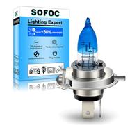 SOFOC H4 9003 HB2 Ampoule Halogène Phare Blanc 12V 35W Non-Polarité Code Croisement pour Moto Scooter 800+Lm 1pcs