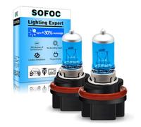 SOFOC HS5 Ampoule Halogène Phare P23T 12V 35/30W 5000K Blanc Double Filament Code/Plein Phare pour Moto Auto Plug & Play 2Pcs