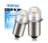 SOFOC P13.5S Ampoule Torche LED 6-30V AC/DC 3000K Blanc Chaud Lumière Décorative DIY Lampe Indicateur Extérieur/Phare Vélo Lampe de Poche Pour Maintenance 2Pcs