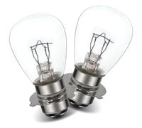 SOFOC-P15D-25-3 Ampoule Pour Phares De Motos Et Quads RP30 Lampe Code/Plein Phare Culot Double Contact 12V 25W Blanc Chaud 2PCS