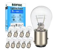 SOFOC P21/5W 12V 21W/5W BAY15D 1157 Ampoule blanc chaud feu stop 180°Broches décalées Double contact Culot baïonnette S25 10Pièces
