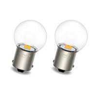 SOFOC P21W 1156 BA15S G25 Ampoule Blanc Chaud Lumière de Recul LED 6V 12V 24V Compatible avec 6-30V AC/DC 4SMD Lumière Intérieure Feux de Brouillard DRL 2Pcs