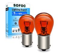 SOFOC P21W 24V 21W BA15S 1156 Ampoule ambre clignotant feu latéral 180°Broche Contact unique Culot baïonnette S25 2Pièces