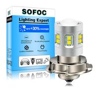 SOFOC P26S Ampoule LED Blanc Pur Phare Motocyclette Avec Lentille Condenseur 6V 12V 24V Fit AC/DC 6-36V 1000LM 200% Plus Lumineux que Halogène 15SMD 1Pcs