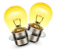 SOFOC P36D Ampoule Halogène Phare 3000K Jaune 1000LM 12V 50/50W S35 Phare Moto Anti-Brouillard Illumination Uniforme 360° 2Pcs