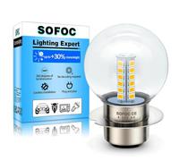 SOFOC P36S Ampoule LED Pour Phare De Moto Blanc Chaud 6V 12V 24V Compatible 6-30V CA/CC 2W G40 Conception 1:1 Avec Lampe Halogène D'Origine 1 Pièce