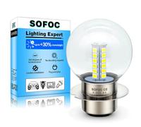 SOFOC P36S Ampoule LED Pour Phare De Moto Blanche Compatible 6V 12V 24V 6-30V CA/CC 2W G40 Conception 1:1 Avec Lampe Halogène D'Origine 1 Pièce