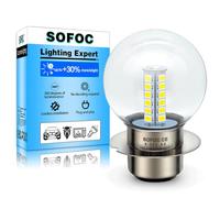 SOFOC P36S Ampoule LED Pour Phare De Moto Jaune 6V 12V 24V Compatible 6-30V CA/CC 2W G40 Conception 1:1 Avec La Lampe Halogène D'Origine 1 Pièce
