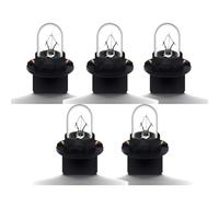 SOFOC T10 W5W 168 194 12V 5W Halogen Blanc Chaud Ampoule à culot plat base twistée pour témoin de tableau de bord console centrale plaque d’immatriculation 5Pièces