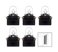 SOFOC T10 W5W 168 194 12V 5W Halogen Blanc Chaud Ampoule à culot plat base verrouillage twisté pour témoin de tableau de bord console centrale plaque d’immatriculation 5Pièces