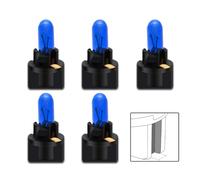 SOFOC T5 W3W 12V 1.2W Halogen Bleu Ampoule à culot plat base verrouillage twisté pour témoin tableau de bord console centrale lampe ambiante 5Pièces