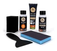 SOFOLK DEPUIS 1989 Kit Rénovation Cuir 21 Couleurs : Réparation + Peinture Cuir + Vernis pour Volant ou retouche de siège Auto, Chaise, sellerie, Blouson, Veste, Chaussure, etc (18-Orange)