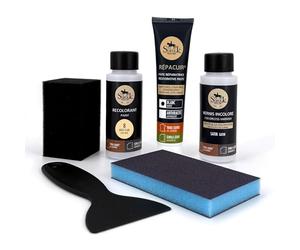 SOFOLK DEPUIS 1989 Kit Rénovation Cuir 21 Couleurs : Réparation + Peinture Cuir + Vernis pour Volant ou retouche de siège Auto, Chaise, sellerie, Blouson, Veste, Chaussure, etc (8-Beige Clair)