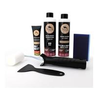 SOFOLK - Kit Rénovation Cuir pour Un Siège Auto - Réparation Fissures et usures, recoloration siège Auto Toutes Teintes, Protection et Soin nourissant (01-Noir)