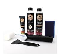 SOFOLK - Kit Rénovation Cuir pour Un Siège Auto - Réparation Fissures et usures, recoloration siège Auto Toutes Teintes, Protection et Soin nourissant (06-Blanc Casse)