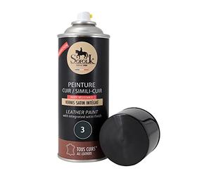 Sofolk - Peinture Cuir avec Vernis intégré - Recoloration Cuir Abimé, Rayé, Griffé, Décoloré : Volant, Siège Auto, Canapé, Chaussure, Veste et Vêtements - Aerosol - 03-Anthracite