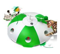 Sofolor Jouets pour chat rechargeables, jouets interactifs pour chats d'intérieur, activé par le toucher, plume mobile, sifflement d'oiseaux, labyrinthe à 6 trous, jeu de capture de souris