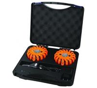 Balises LED rechargeables et magnétiques 16 LED avec 9 modes - mallette de transport avec 2 balises TALIAPLAST