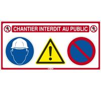 Sofop Taliaplast-panneau 4x1 chantier Interdit Au Public