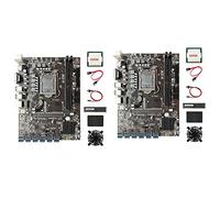 SOFORFREEM 2 cartes mères B250C Eth Miner + G3930 CPU + DDR4 8 Go 2133 MHz RAM + SSD 128 Go + ventilateur + câble SATA + câble de commutateur 12 emplacements PCIE 1 USB GPU