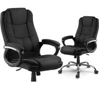 Sofotel Chaise de bureau Porto avec micro grille - Chaise de bureau avec réglage en hauteur - Confortable et pratique - Mécanisme à bascule TILT avec roues en caoutchouc - 64 x 64 x 125 cm - Noir