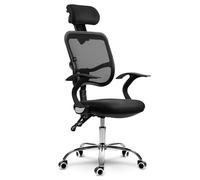 Sofotel Chaise de bureau Ryga - Chaise de bureau avec réglage de la hauteur - Confortable et pratique - Tissu respirant - Construction stable et durable - 60 x 60 x 131 cm - Noir