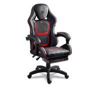 Sofotel Chaise Gaming - Chaise de Bureau Ergonomique Gamer - avec Repose-Pieds Baquets - Réglable et Rotatif - pour Travailler, Jouer et Se Déposer - 120 kg - Noir, Rouge