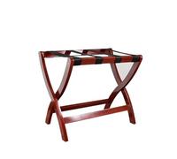 SOFPGKMFVN Porte-Bagages - Support de Valise, Support de Rangement de Voyage en Bois Massif pour Chambre à Coucher, Chambre d'hôtel, Support de Valise avec Sangles en Nylon, Porte-Bagages pli