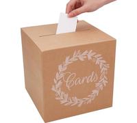 SOFPLAT Boîte à Dragées en Carton Kraft pour Mariage Boîte Carrée en Carton pour Décoration de Fête avec 10 pochette en Papier pour Réception de Mariage Anniversaire Remise de Diplôme Tombola Centre d