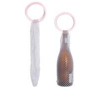SOFPLATE 1 boîte de 1 Sacs Cadeaux Roses en Maille pour Bouteilles de Vin a | Porte Bouteille Portable pour une Bouteille de Vin Champagne Ou Spiritueux de 750 ml Réutilisable Idéal pour les Fêtes et les