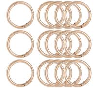 SOFPLATE 1 boîte de 10 anneaux à Ressort Dorés de 40mm pour Porte Clés Mousqueton Rond Mousqueton Boucle Crochet Anneau à Ressort en Alliage de Zinc pour Porte Clés Sac à Main Laisse pour Chien Artisa