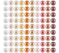 SOFPLATE 1 boîte de 1000 pièces de 10 Couleurs de Perles de Verre de 4mm Perles Rondes en Vrac Assorties Fausses Perles Nacrées Remplissage Brillant Espaceur Lisse Petite Perle pour Bracelets Fabrica