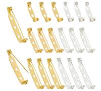SOFPLATE 1 boîte de 120 broches en Métal de 6 styles Épingles de Sûreté Argentées Broches Dorées Sécurisées en Fer Fermoirs de Verrouillage Accessoires pour Bijoux Badges Barres Étiquettes Nominatives