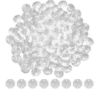 SOFPLATE 1 boîte de 120 Perles Octogonales en Cristal Verre Prisma Perle 14mm 2 Trous Pièces de Rechange pour Lustre en Cristal Liens Attrape Soleil Perles à Facettes pour Bricolage Lampe
