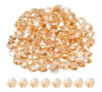 SOFPLATE 1 boîte de 120 perles Octogonales en Verre pour Attrape Soleil Remplacement en Vrac Connecteur de Lien en Verre Prismes Cristaux de Lustre Perles à Facettes en Vrac pour la Fabrication de Bij