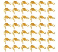 SOFPLATE 1 boîte de 1200 cache Nœuds de Perles Dorés Embouts de Calotte Extrémités en Laiton Couvercle de Nœud de Perles Ouvertes pour la Fabrication de Bijoux Assortiments de Perles Fournitures de Br