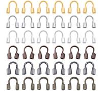 SOFPLATE 1 boîte de 1200 pièces 6 couleurs de Fil de Protection en Laiton Boucle de Protection en Forme de U Tube de Protection en Fil de Protection pour Boucle D'Oreille Bracelet Collier Bijoux Brico