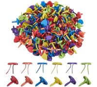 SOFPLATE 1 boîte de 200 mini Attaches Parisiennes en Métal en Forme de Cœur Colorées Mignonnes pour Décoration de Mariage de Saint Valentin pour Papier Artisanat Accessoires Photos Cartes Scrapbooking