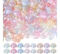SOFPLATE 1 boîte de 200 Perles de Méduse en Vrac en Acrylique s et Mignonnes Coquilles D'Œuf Transparentes Demi Coquilles D'Œuf Rondes Cônes de Perles D'Espacement en Plastique pour la Fabrication de