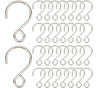 SOFPLATE 1 boîte de 300 crochets en S en Acier Inoxydable Petits Crochets en Forme de S Minuscules Crochets Miniatures en Métal Argenté en Forme de S pour Rideaux Perles de Cristal Clips pour Suspendr