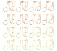 SOFPLATE 1 boîte de 40 trombones en Métal pour Notes de Musique Mini Marque Pages en Or Rose Mignons pour Journal Musical Pinces à Papier pour la Maison le Bureau Accessoires de Bureau Organisation de