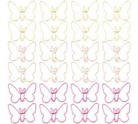 SOFPLATE 1 boîte de 60 Trombones Papillon 3 Couleurs en Vrac Mignons Décoratifs Mini Mignons Colorés Insectes Marque Pages Amusants pour Scrapbooking Organisateurs de Bureau Invitations de Mariage