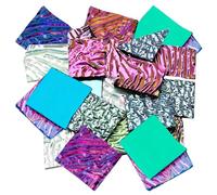 SOFPLATE 1 boîte D'Environ 84g de Morceaux de Verre Dichroïque Fusibles avec des Couleurs Irisées Arc en Ciel pour la Fusion au Four à Micro Ondes des Pièces D'Art Compatibles avec la Fabrication de B