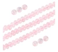 SOFPLATE 1 brin 68 pièces Perles Rondelles Roses Perles de Pierre de Quartz Rose Naturel Lisse Petit Disque de Quartz Rose 5 x 8mm 15 pouces Perle D'Espacement de Lentille pour la Fabrication de Bijou