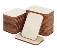 SOFPLATE 100 pièce de 1.18 x 1.97 pouces de Petits Rectangles en Bois Vierges en Bois de Peuplier Naturel BurlyWood Pièces Vierges Non Finies pour Bricolage Peinture Gravure Projets D'Artisanat Décora