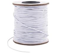 SOFPLATE 100 Yards / 91m 1.2mm Blanc Perles Fil Élastique Extensible Bracelet Chaîne Nylon Tressé Spandex Cordes Graine Cordon Perlé pour la Fabrication de Bijoux Perles Fournitures Bracelets D'Amitié