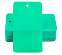 SOFPLATE 100Pcs Étiquettes en Plastique Étiquettes D'Expédition Vert Vierges Imperméables Rectangle 5 x 9cm Nom D'Identification à Suspendre Étiquette à Œillet Fils D'Étiquetage pour Identifier le Nom