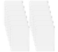 SOFPLATE 12 Pièces Pochette Plastique A5 21.2 * 15cm Pochettes Transparents 6 Trous Plus épais pour Carte Documents Cahiers Feuilles Mobiles Matrices de Découpe Pochoirs Albums Tampons